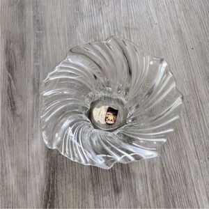 Vintage mid century WALTHERGLAS crystal candy serving dish. Made in Germany.